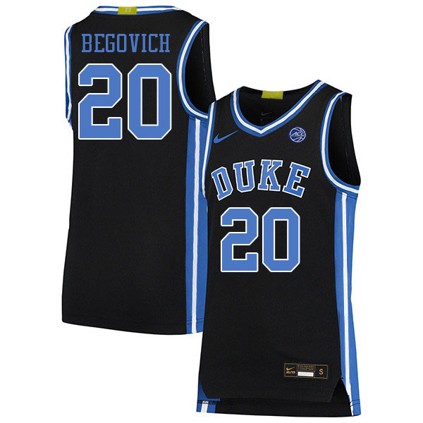 Men #20 Neal Begovich Duke Blue Devils College Basketball Jerseys Stitched Sale-Black